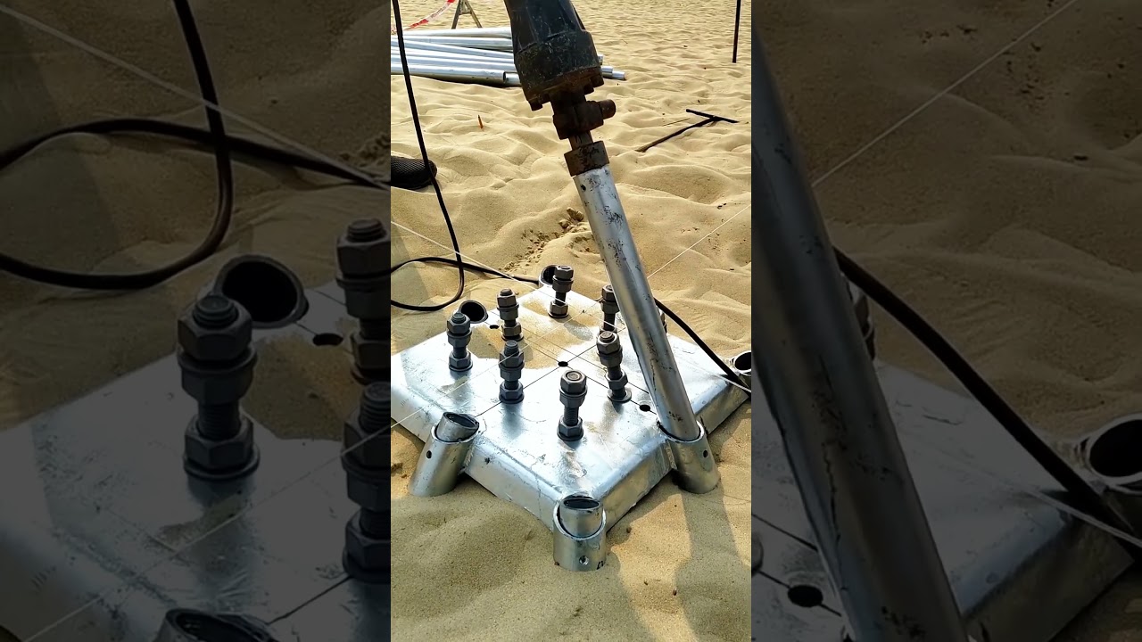 Sand house foundation fixing process- Good tools and machinery make work easy