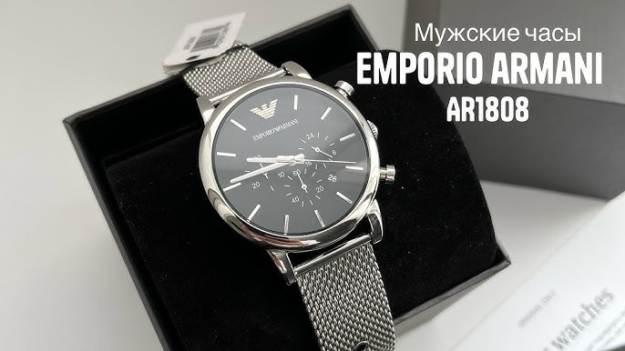 YouTube Men\'s (Unboxing) - Emporio Chronograph Gunmetal AR1979 Steel @UnboxWatches Stainless Watch Armani