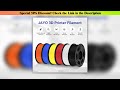 Top JAYO 3D Filament PLA +/PETG/PLA 1.75MM +/- 0.02MM 6Rolls Coloful Neatly Wound 3D Printing Mater