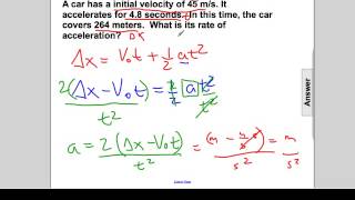 Kinematics - Kinematics Equation 2 Q64