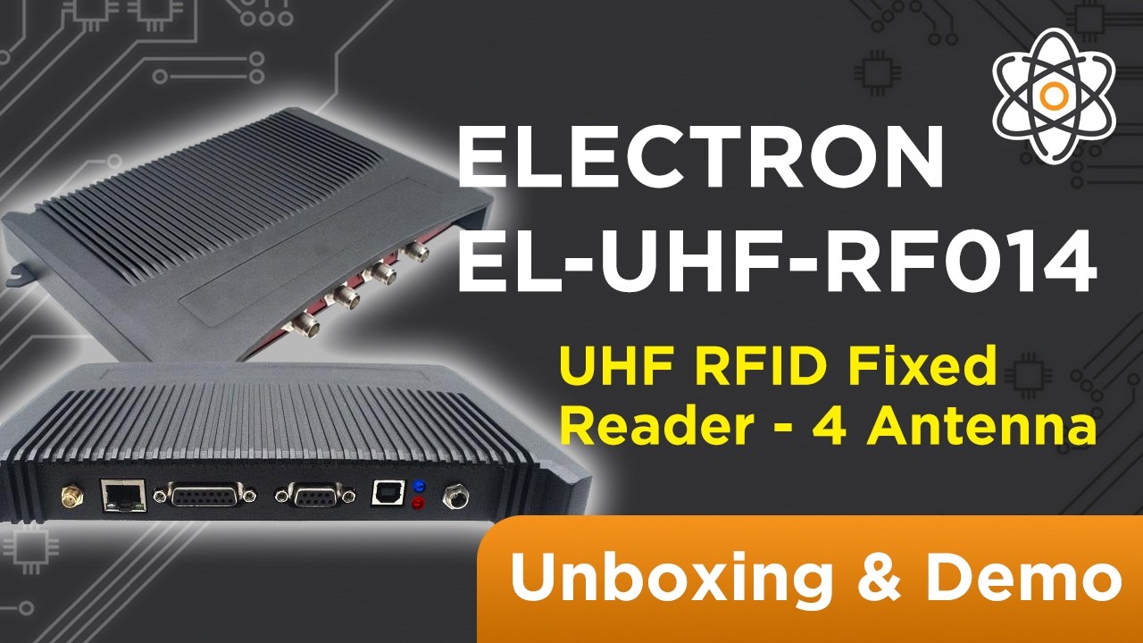 Dan Reader Machine Unboxing dan Demo EL-UHF-RF014 UHF RFID Fixed Reader 4 Antenna Support ...