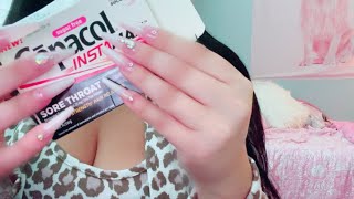 ASMR fast tapping on medicine products *some whispering*