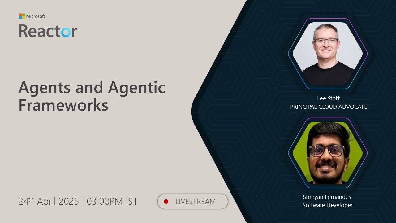 Agents and Agentic Frameworks - YouTube