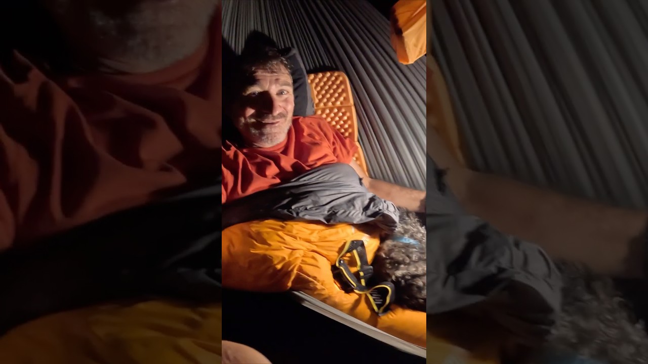 Camping in HEAVY RAIN - Hammock & Dog
