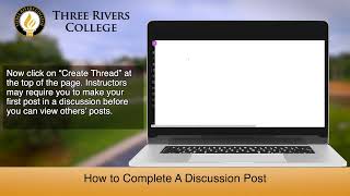 How to Complete a Discussion Post