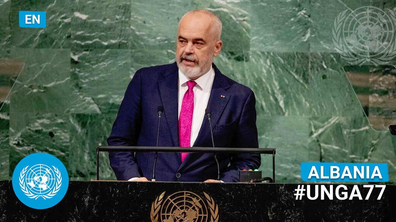 🇦🇱 Albania - Prime Minister Addresses United Nations General Debate, 77th Session (English) | 