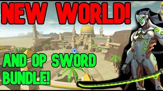 DESERT WORLD AND OP GENJI SWORD?!?! Sword Warriors! [ROBLOX]