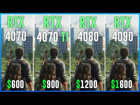 RTX 4070 vs RTX 4070 TI vs RTX 4080 vs RTX 4090 - Test in 12 Games