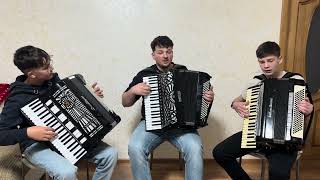 ,,Când îmi bat în poartă furtunile ce vin”-Sami,Ruben și Emi. #music #viral #cover #foryou#accordion