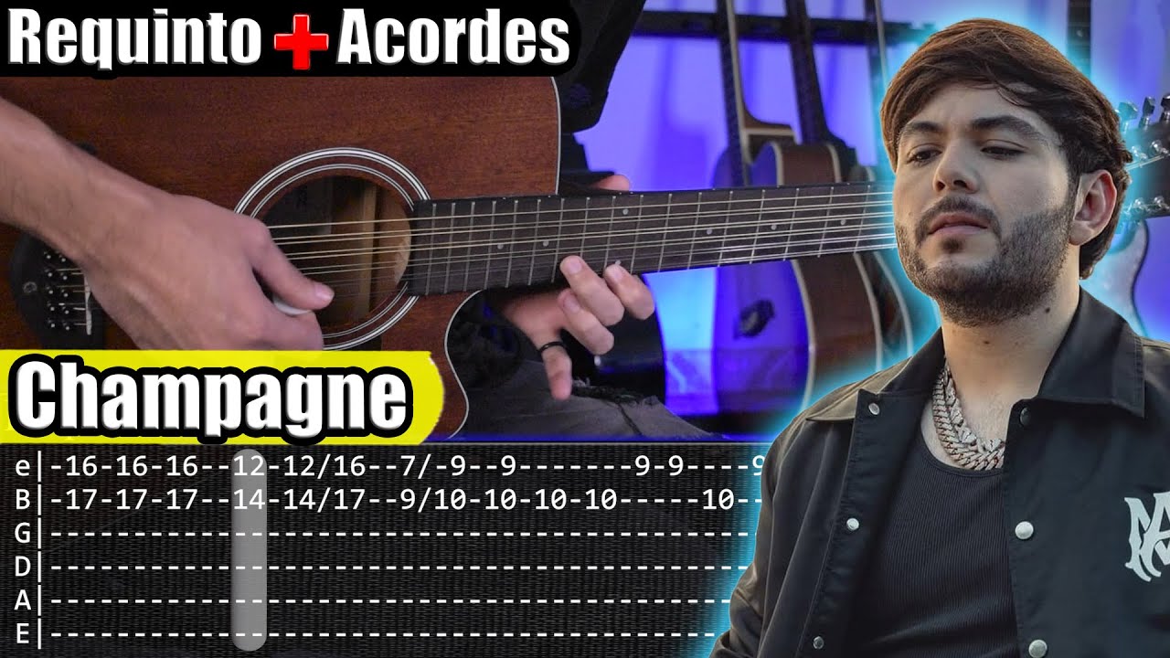 Champagne - Tito Double P - Requinto + Acordes | TABS | Tutorial Guitarra