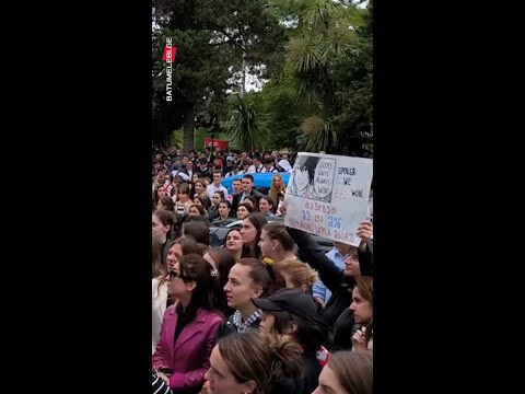 „არა რუსულ კანონს“ - ბათუმში ბსუ-სა და საზღვაო აკადემიის სტუდენტები გაიფიცნენ