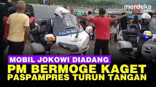 Detik-Detik Mobil Jokowi Diadang Bikin PM Bermoge Kaget, Paspampres Turun Tangan screenshot 4