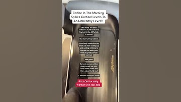 Coffee In The Morning Spikes Cortisol Levels To An Unhealthy Level?! Follow & Download Free Healthy