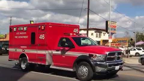 LAFD BATTALION 13/ LAFD rescue 46 /LAFD RESCUE 846 responding code 3