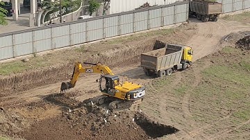 JCB Digging Land & Dumper Carrying Soil – Big Machines at Work