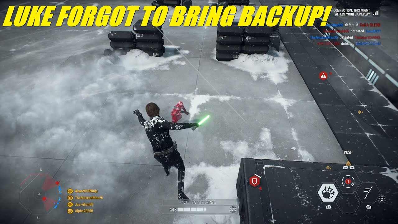 Люк забыл взять с собой Альянс повстанцев 😂 - Star Wars Battlefront 2