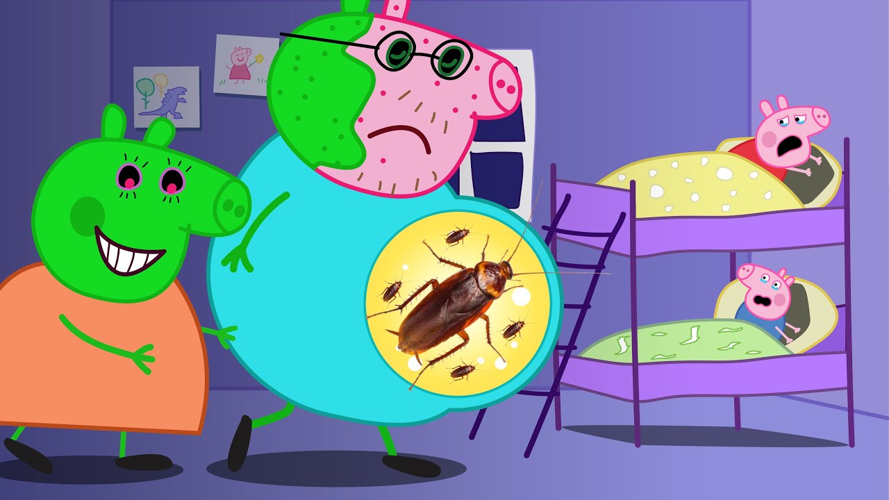 zombies-and-peppa-pig-daddy-pig-turn-into-giant-zombie-at-pig-house