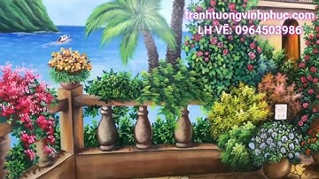 VẼ TRANH QUÁN TRÀ CHANH 3D ĐẸP NHẤT HẠ LONG QUẢNG NINH