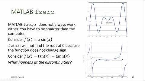 CBE 330 03 03 - Root finding by MATLAB fzero and summary