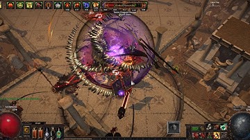 Path Of Exile [3.9] - T14 Conqueror (Drox The Warlord) Boss fight- Blade Flurry Champ- 4 Watchstones