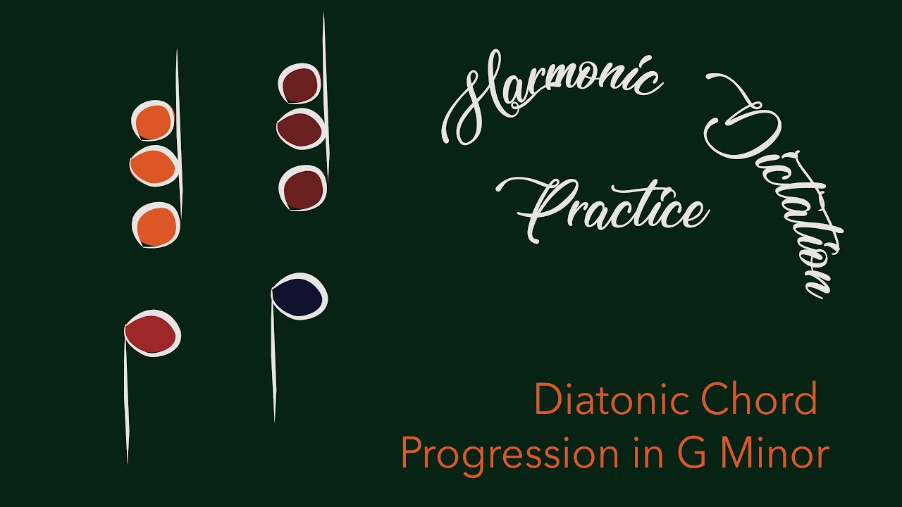 Harmonic Dictation Practice Exercise in G Minor