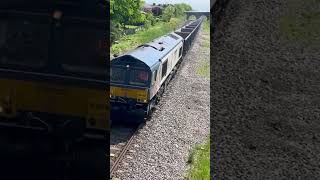 Harborough station class 66 66780 GBRF the cemex Express with great tones with maddison kyne 22/5/23