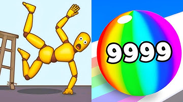 Kick & Break The Ragdoll Games vs Numbers Ball Blend Challenge All Levels Gameplay Android, iOS