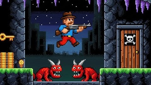 Dangerous Dave Retro Video GAME PLAY 1988 | 1990 DOS Version