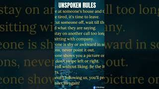 unspoken rules #motivation #psychologicalinsights #humanpsychology #psycholgyfacts #law