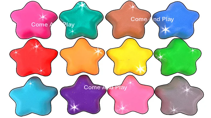 Learn Colors and Numbers with Play Doh Stars and Kinetic Sand Surprise Toys