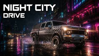 Night City Drive in Heavy Rain | Cyberpunk 2077 Sleep ASMR screenshot 5