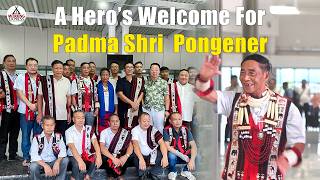 A Hero’s Welcome for Padma Shri Pongener
Padma Shri awardee 2026 Guru Sangyusang Pongener (81 -year-old) of Ungma village, Mokokchung district returned home to Dimapur on June 25, 2026, after receiving the prestigious award from President Droupadi Murmu at Rashtrapati Bhavan in New Delhi, honoured for his six decades of dedication to Ao-Naga folk arts and traditions. Awaiting his arrival at the airport were members of Ungma Senso Telongjem Dimapur, Ongpangkong Senso Telongjem Dimapur, Tongpok Semchir Pongen Mungdang Dimapur, Ungmatsür Senso Telongjem Dimapur, Soyim Students Union Dimapur and Ao Senso Telongjem Dimapur, alongside his loved ones and well-wishers who turned up to welcome him back home. A Hero’s Welcome for Padma Shri Pongener