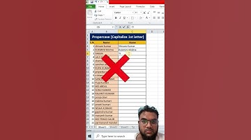 Change first letter in capital in excel #excel #exceltips #excelshortcuts el