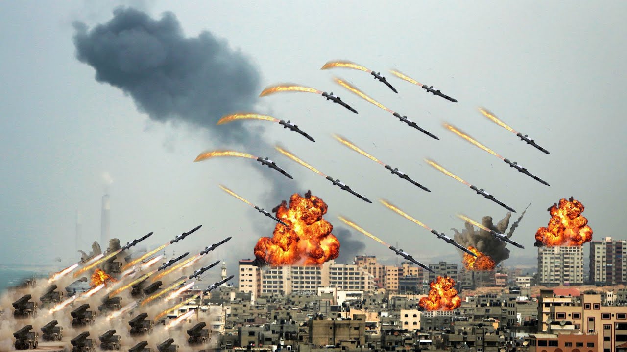 Incredible Attack! Iron Dome Successfully Bombarded Enemy Headquarters in Conflict Zone | 4K Videos