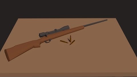 Lowpoly Timelapse | Hunting Rifle