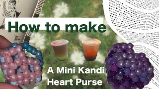 Small kandi heart purse tutorial for 1k subs!! (+ Kandi heart & square tutorial)
