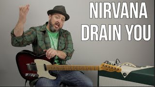 Nirvana "Drain You" Guitar Lesson chords