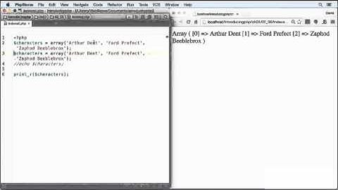 Storing multiple values in an indexed array