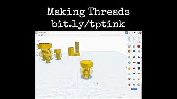 TinkerCAD Tips! Making Threads Made Easy! Part 4.     #tinkercad #caddesign #3dprintable #3dprinting