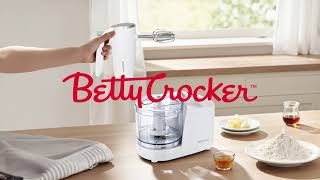Betty Crocker BC-7222W 2-Piece Combo Set, Hand Mixer + Food Chopper