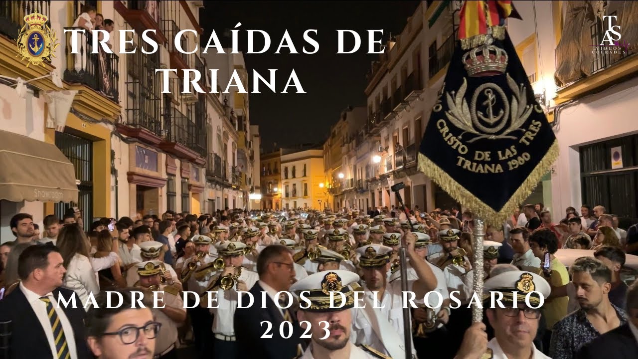 [4K] TRES CAÍDAS DE TRIANA - MADRE DE DIOS DEL ROSARIO 2023 SEVILLA
