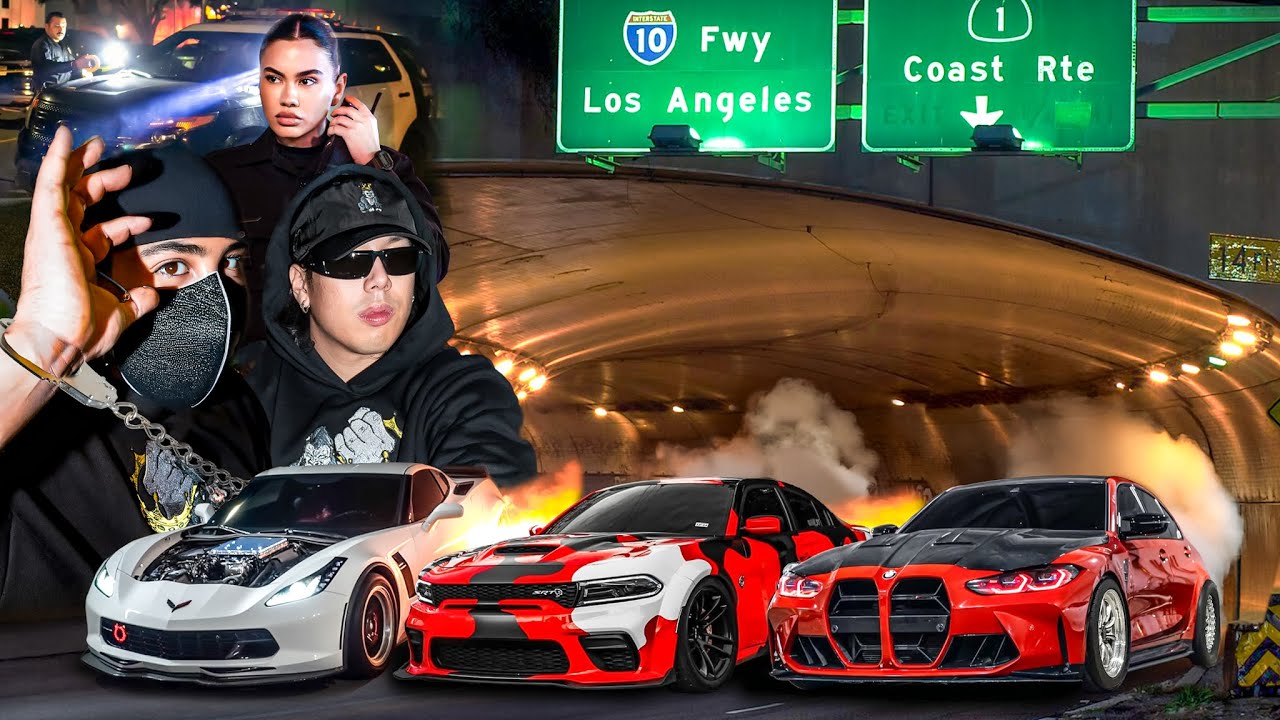 POLICE TAKEOVER THE FASTEST STREET RACERS OF CALIFORNIA...