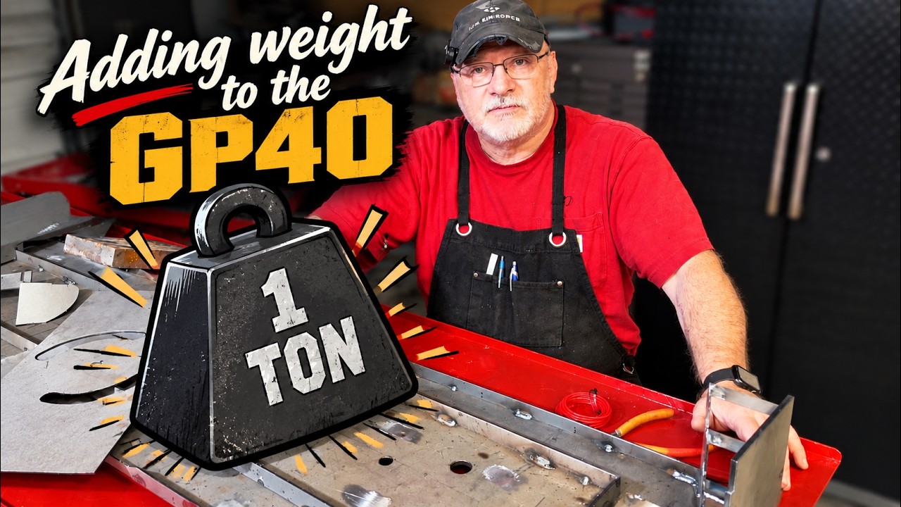 1:8 Scale GP40 Locomotive Project - More welding and adding some weight