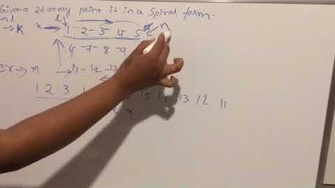 Spiral printing of an array