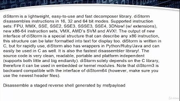 Video 100: diStorm3 Reverse Engineering in Kali Linux | Kali Linux | Reverse Engineering Tool