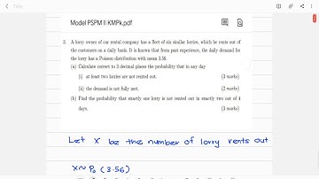MODEL PSPM II KMPk (Poisson & Binomial DISTRIBUTIONS)
