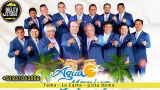 Video thumbnail of "La carta - Agua marina - karaoke pista"