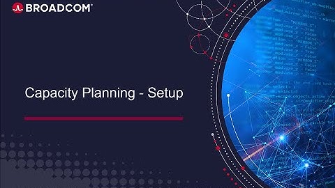 Capacity Planning Setup