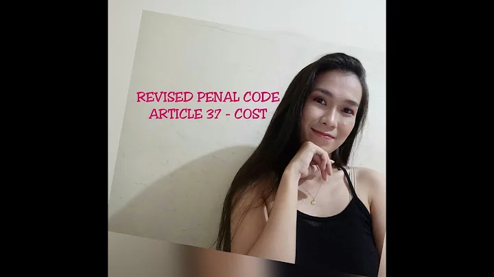 Revised Penal Code - Art. 37 (Cost)