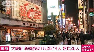 【速報】大阪府の新規感染1万2574人　死亡26人(2022年2月13日)
